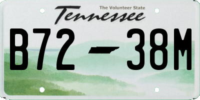 TN license plate B7238M