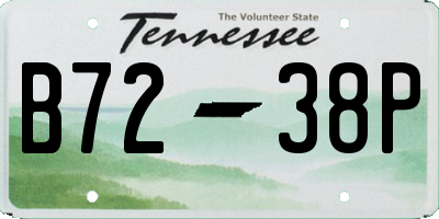 TN license plate B7238P