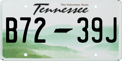 TN license plate B7239J