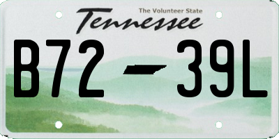 TN license plate B7239L