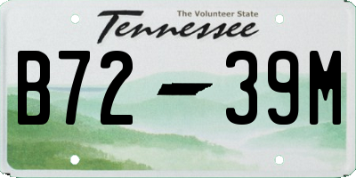 TN license plate B7239M