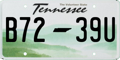 TN license plate B7239U