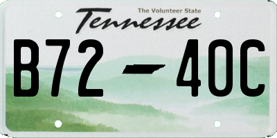 TN license plate B7240C