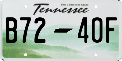 TN license plate B7240F