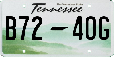 TN license plate B7240G
