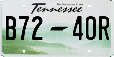 TN license plate B7240R