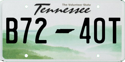TN license plate B7240T