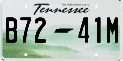 TN license plate B7241M