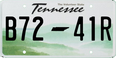 TN license plate B7241R