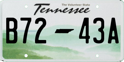 TN license plate B7243A