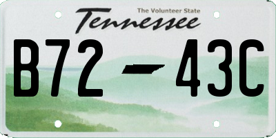 TN license plate B7243C