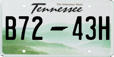 TN license plate B7243H