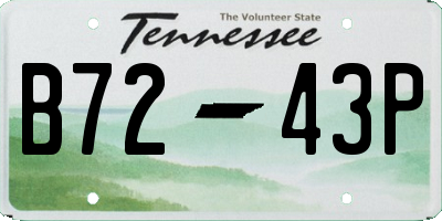 TN license plate B7243P