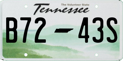 TN license plate B7243S