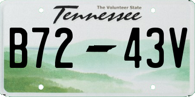 TN license plate B7243V