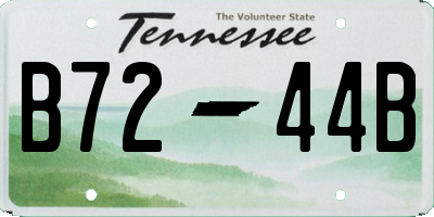 TN license plate B7244B