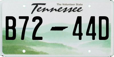 TN license plate B7244D
