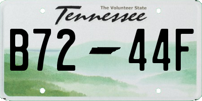 TN license plate B7244F