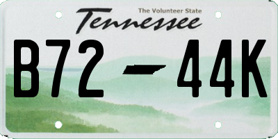 TN license plate B7244K