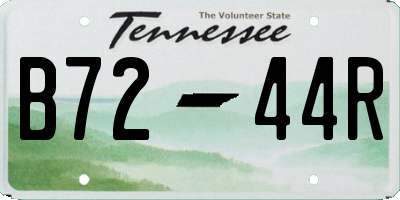 TN license plate B7244R