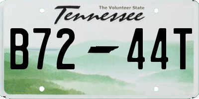 TN license plate B7244T