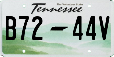 TN license plate B7244V