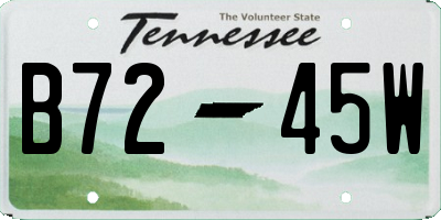 TN license plate B7245W