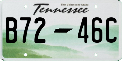 TN license plate B7246C