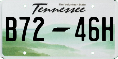 TN license plate B7246H