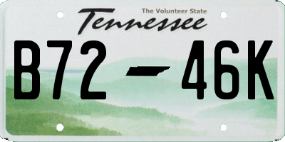 TN license plate B7246K