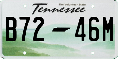 TN license plate B7246M