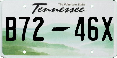 TN license plate B7246X