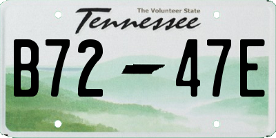 TN license plate B7247E
