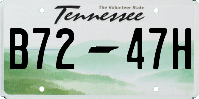TN license plate B7247H