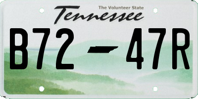 TN license plate B7247R
