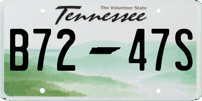 TN license plate B7247S