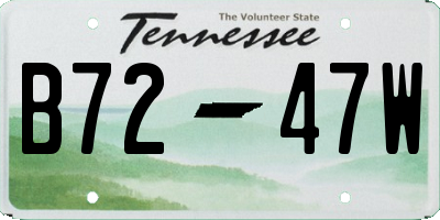 TN license plate B7247W