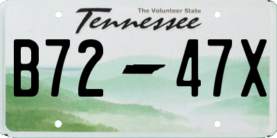 TN license plate B7247X