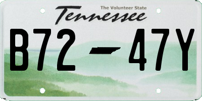 TN license plate B7247Y
