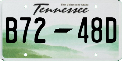 TN license plate B7248D