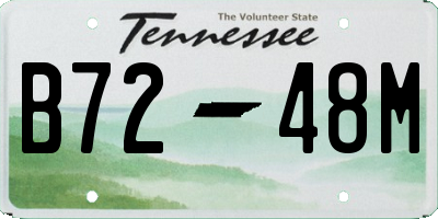TN license plate B7248M