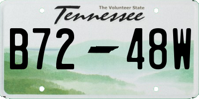 TN license plate B7248W