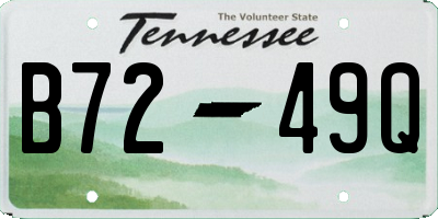 TN license plate B7249Q