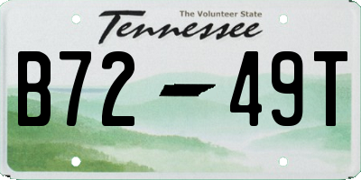 TN license plate B7249T
