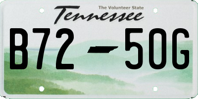 TN license plate B7250G