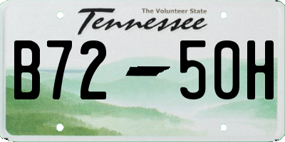 TN license plate B7250H