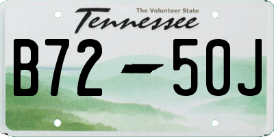 TN license plate B7250J