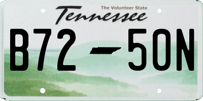 TN license plate B7250N