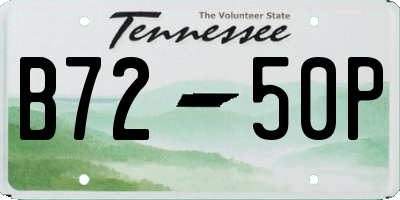 TN license plate B7250P
