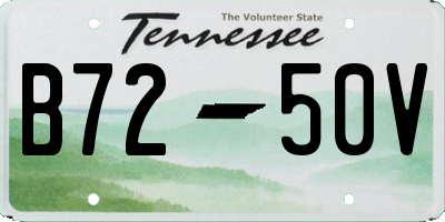 TN license plate B7250V
